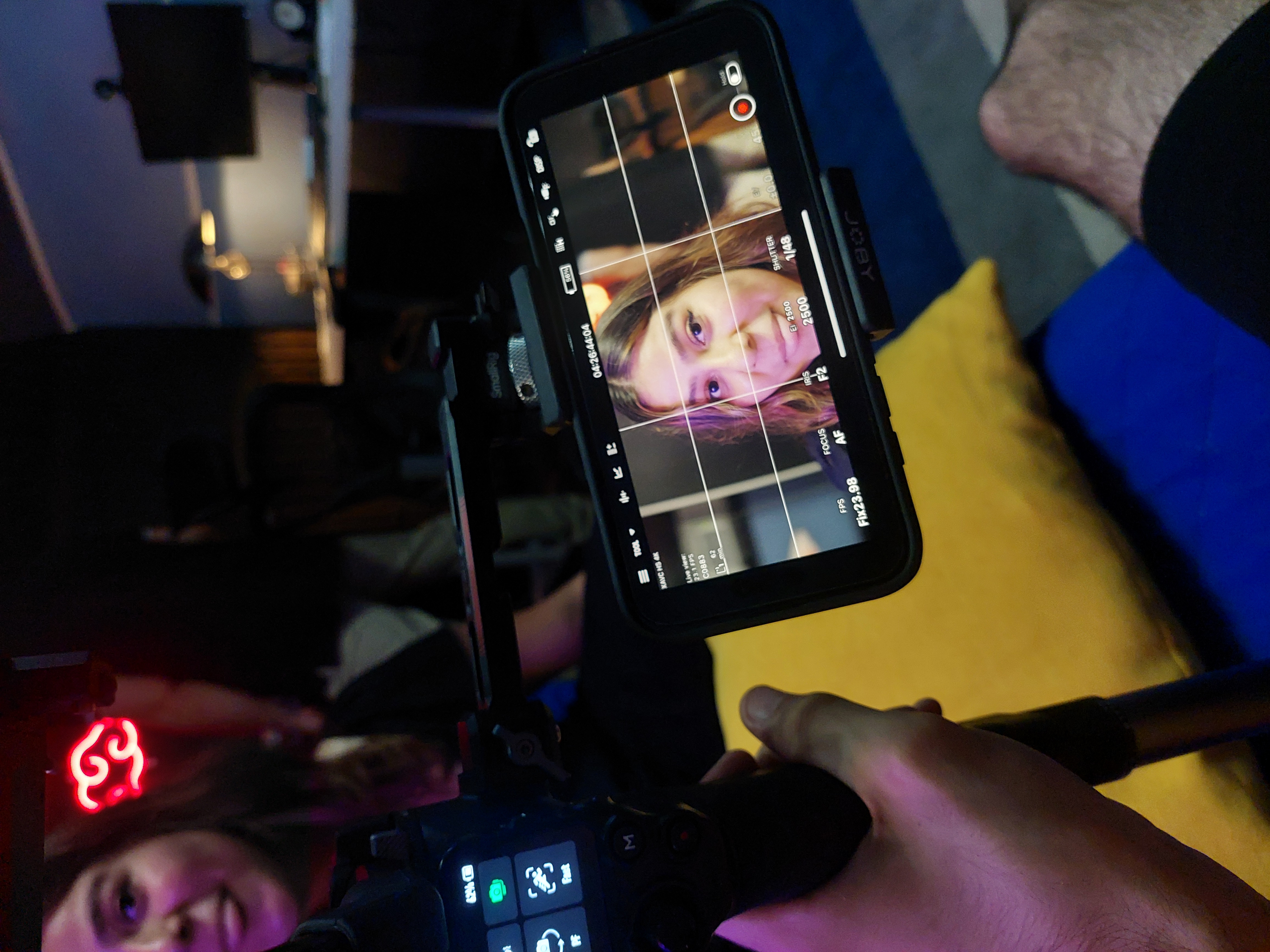Behind-the-scenes photo from production