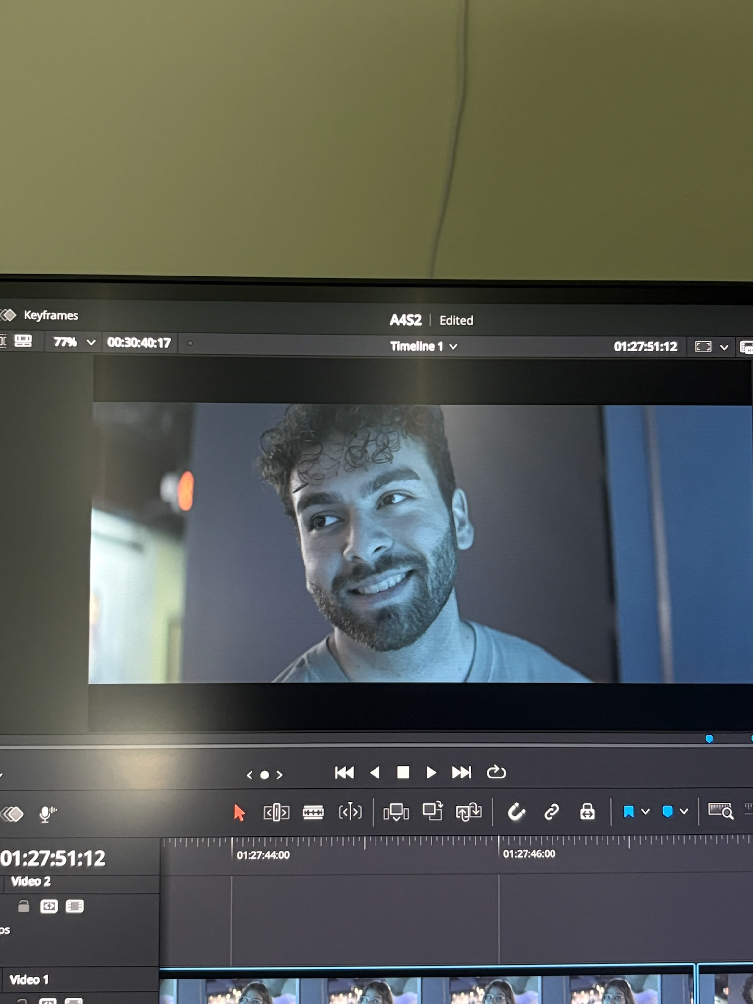 Behind-the-scenes photo from production